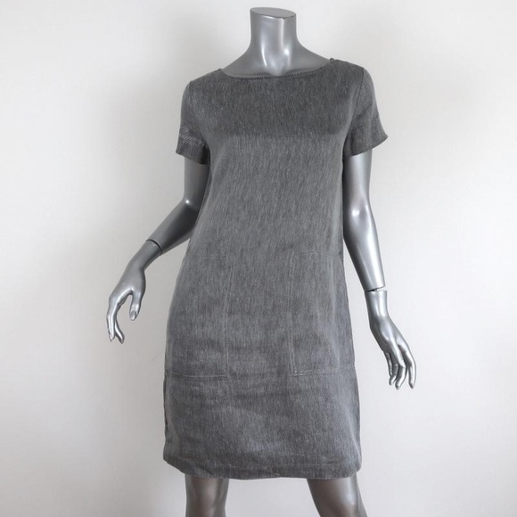 Theory Structured Dress in Linen Twill - Picture 7 of 9